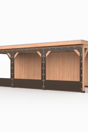 Betrouwbaar Verandazeil Overkapping Taupe 750 cm voor 19 x 19 cm Staanders